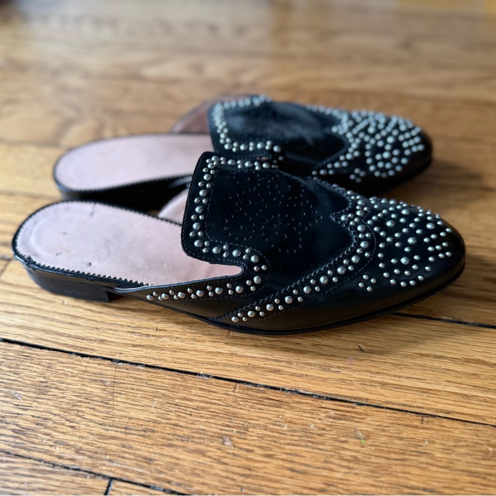 J Crew Studded Leather Mules - Size 7.5